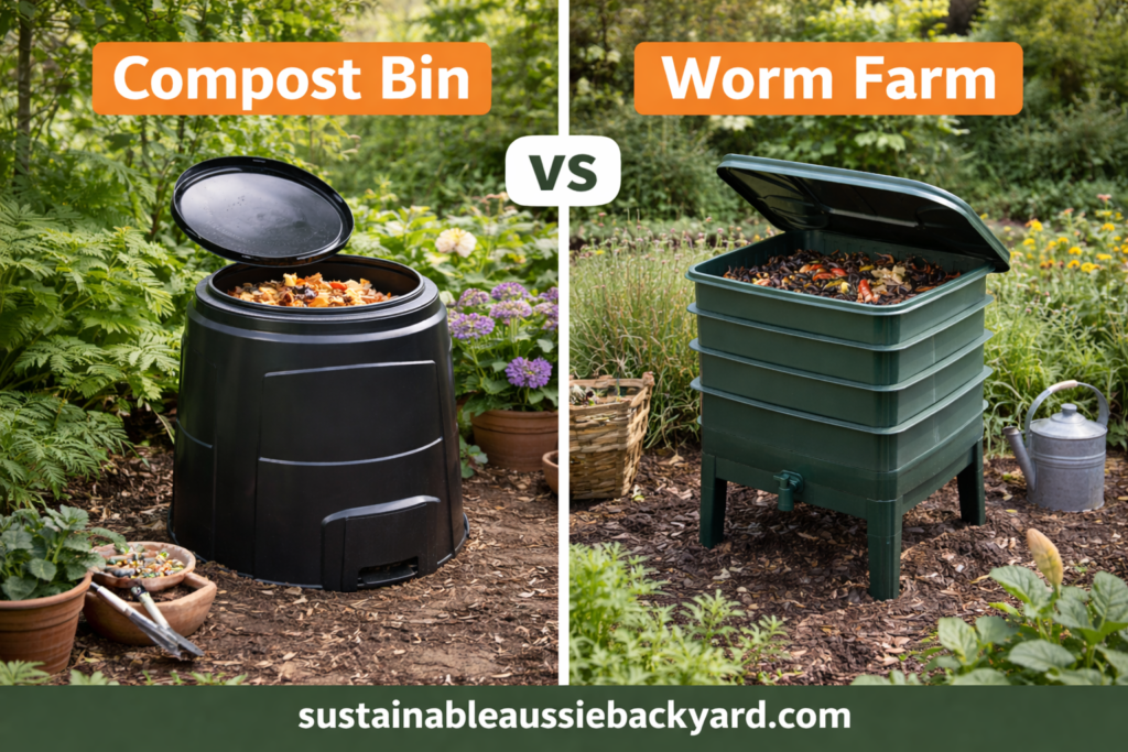 Compost Bin vs Worm Farm Australia