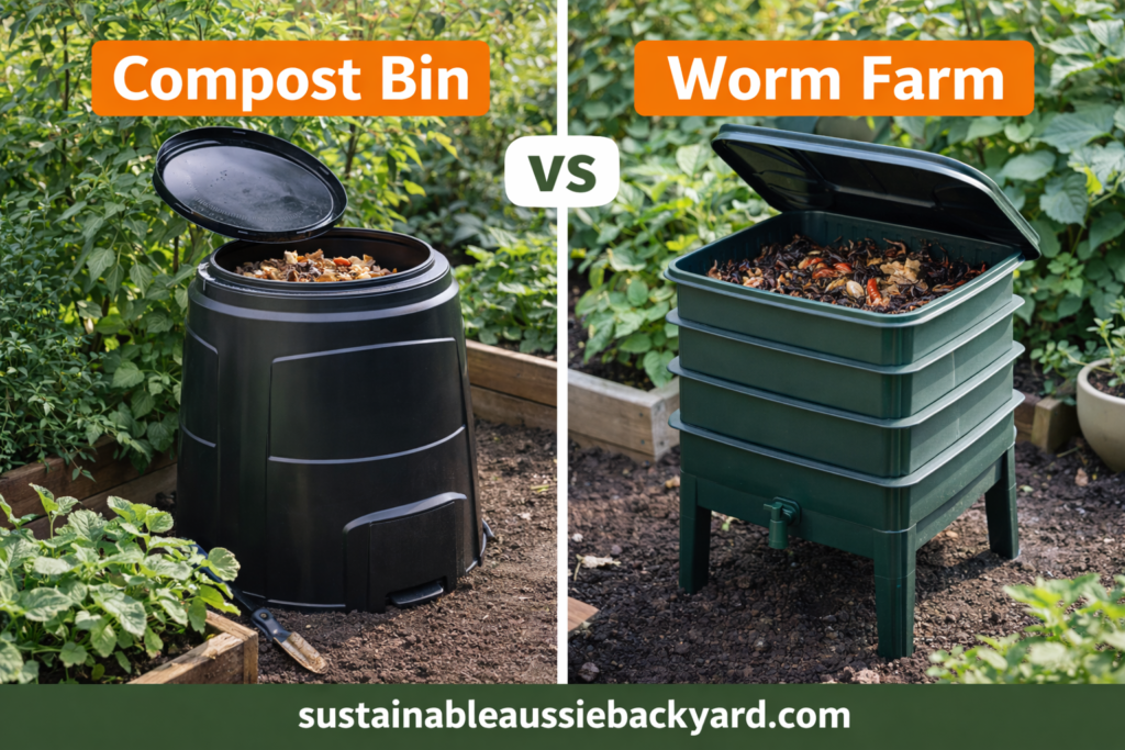 Compost Bin vs Worm Farm Australia