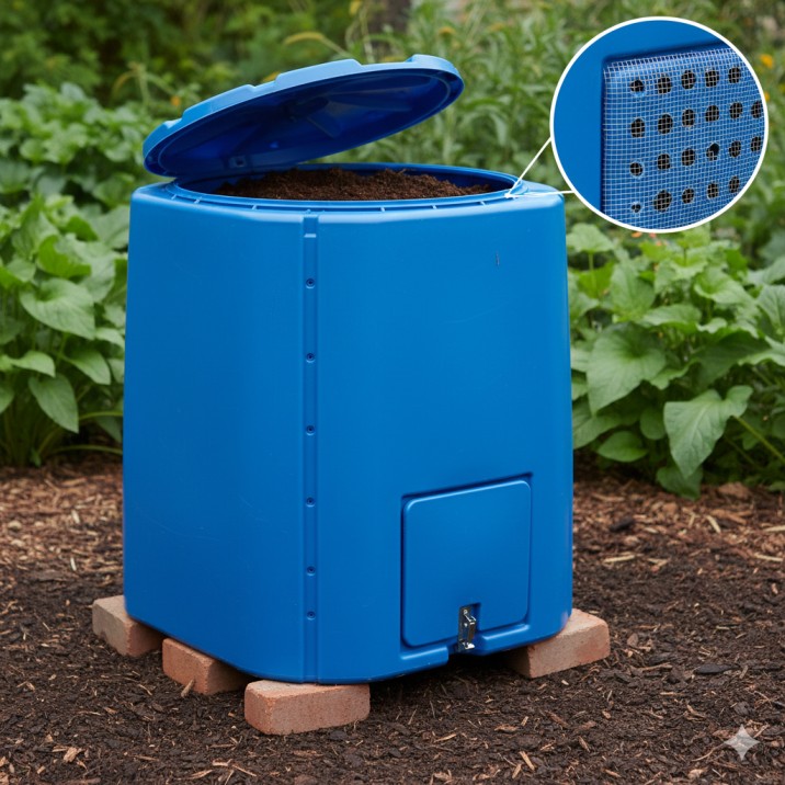 For high-volume composting, a converted IBC tote creates a robust, pest-proof DIY compost bin Australia system.