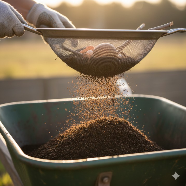Harvesting the dark, crumbly "black gold" is the rewarding result of your backyard composting Australia system.