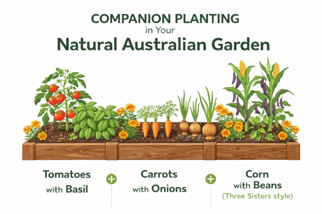 Companion planting in an Aussie garden