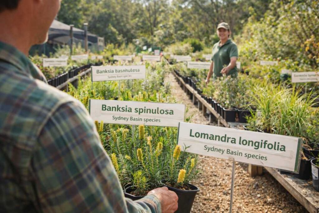 Selecting the perfect native plants Australia by state at a local native nursery, the best source for expert advice