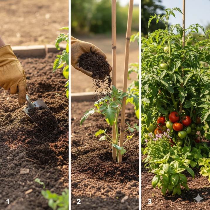 Use your homemade compost to feed and transform your garden – the final step in composting at home Australia.