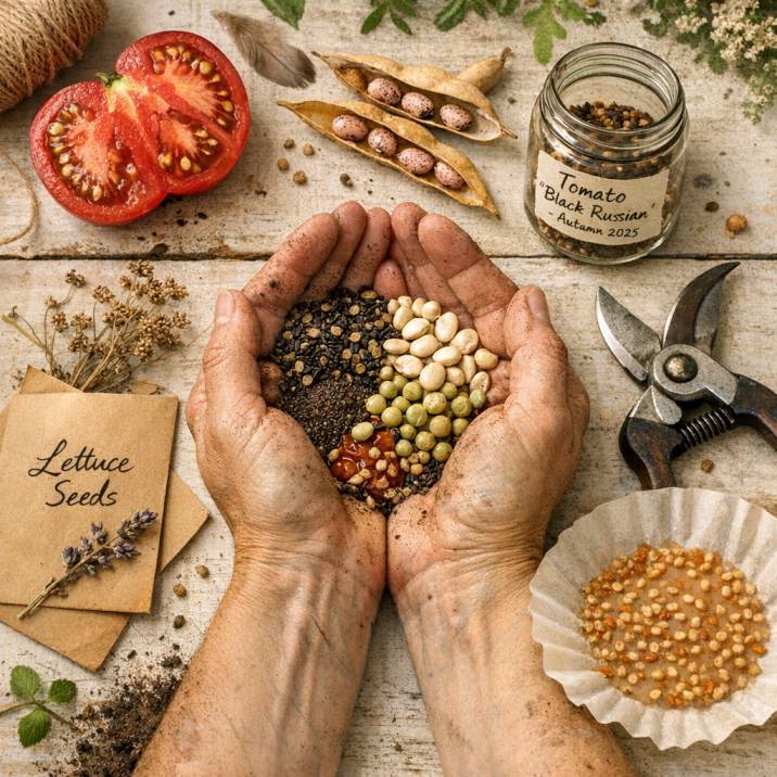 Learn the complete process of saving seeds Australia: from harvesting ripe tomatoes and drying beans to storing labelled seeds for next season's garden.